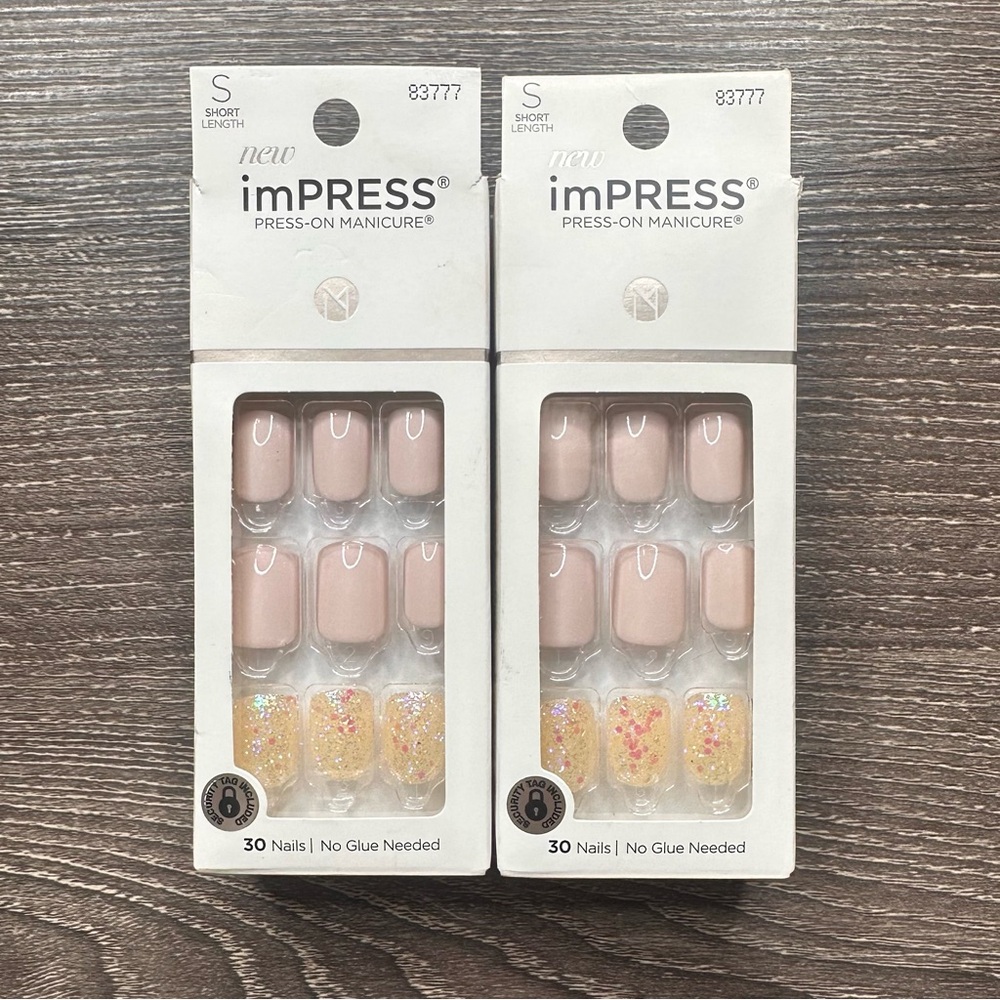 NWT imPRESS Blush and Sparkle Press-On Nails